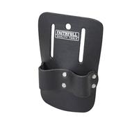 Faithfull Porte chafaudage double boucle en cuir noir pour ceinture à outils