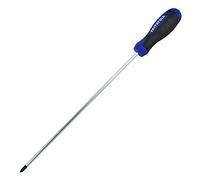 Faithfull - Pozidriv Soft-Grip-Schraubendreher 2pz x 250mm Long Reach - FAISDPZ2L