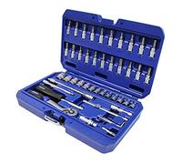 Faithfull Tools FAISOC1446MN - Juego de llaves de vaso (46 piezas, 4-14 mm, 1/4")