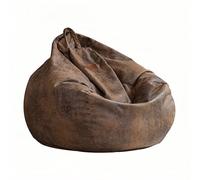 FAJNUZI2024 Puf pequeño para Dormitorio Puf Lazy Sofá reclinable for Dormir Sala de Estar Dormitorio Salón Tatami Individual(Bruin,Medio)