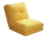 FAJNUZI2024 Puf pequeño para Dormitorio Sofá Perezoso for Dormir y reclinarse, sofá pequeño Individual con Respaldo de Cama, Silla Suelo(Yellow)