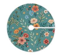 Falda De Árbol De Navidad De Eleant Cyan Alfombra Árbols L | Manta de árbols Decoraciones Cubre Pie Árbol de Navidad Para Casa Decoración