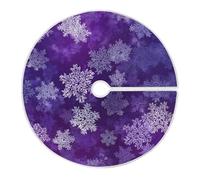 Falda De Árbol De Navidad Hermosos Copos De Nieve Morados M | Manta de árbols Decoración Cubre Pie Árbol de Navidad Para Navideña