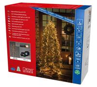 Falda decorativa LED con aro, 1080 diodos ámbar, 6 cadenas, con temporizador
