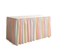Faldón para Escritorio 75x180cm Cuadros de Colores Faldón Escolar de | Cubremantel Decorativo para Colegio para Educadores, Decoradores, Dormitorios, Clases, Oficinas, Jardín de Infan