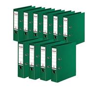 Falken - Archivador de plástico (10 unidades, tamaño DIN A4, tamaño A4, 10 unidades), color verde