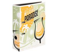 Falken Archivador retro Paradise, fabricado en Alemania, 8 cm de ancho, DIN A4, espejo interior negro, funda exterior laminada brillante, 1 unidad