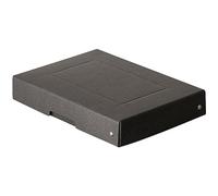 FALKEN Falken PureBox Black Made in Germany. Caja de almacenamiento con tapa, 40 mm de alto, DIN A5. Caja de almacenamiento con tapa de cartón reciclado, Ángel azul, vegano, caja de regalo, caja de