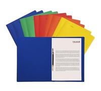 Falken - Juego de 10 carpetas de cartón reciclado, color intenso, fabricadas en Alemania, listas para usar, dobladas y listas para usar, DIN A4, con certificado oficial y comercial