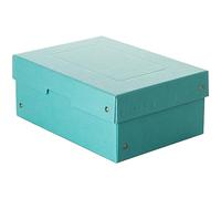 FALKEN PureBox - Caja de almacenaje con tapa de cartón resistente, 100 mm de alto, DIN A5, color azul