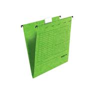FALKEN Unireg - Carpeta colgante de cartón de reciclaje, color verde 5er Pack