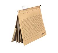 FALKEN Unireg - Carpeta colgante de cartón reciclado (múltiple, para DIN A4 kaufmännische heff Tung 3 separadores 4 grapas inenn funda en la espalda 5 Pack Marrón Blauer Engel Armario Autoridad Ideal para la múltiple hojas de estante en la oficina y la Autoridad
