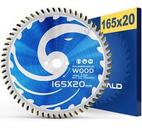 FALKENWALD Disco Sierra Circular 165 x 20 mm - 60 Dientes | Disco sierra circular 165x20 para madera - 60 dientes HM, compatible Makita, orificio 20mm