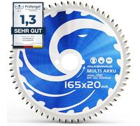 FALKENWALD Disco Sierra Circular 165 x 20 mm - Madera, Metal, Aluminio | Disco sierra circular 165x20 multimaterial - hoja de sierra circular 165 mm, 60 dientes, orificio 20mm