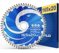 FALKENWALD ® Hoja de Sierra Circular 165 x 20 mm para Aluminio - Compatible con Makita y Bosch