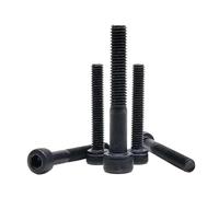 FALKIN 10/50 Uds M1.4 M1.6 M2 M2.5 M3 M3.5 M4 M5 Mini sujetadores de cabeza con Conector hexagonal de acero negro(3mm,50pcs M2.5)