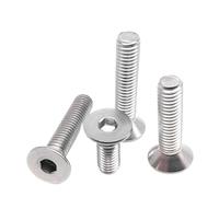 FALKIN 304 A2 Acero inoxidable DIN7991 hexágono cabeza con Conector hexagonal tornillo Allen avellanado plano M1.6 M2 M2.5 M3 M4 M5 M6 M8(45mm,M2.5 (50pcs))