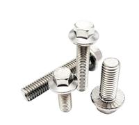 FALKIN Cabeza hexagonal de acero inoxidable 304 GB5787 con tapa de brida dentada, tornillo con cabeza de arandela hexagonal, 1/10 Uds. M5 M6 M8 M10 M12 A2-70(30mm,10pcs M6)
