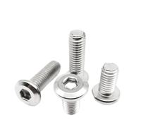 FALKIN Tornillo hexagonal Allen de cabeza plana grande for muebles, tornillo de remache, Perno de junta de conexión, acero inoxidable 304 A2, M2, M2.5, M3, M4, M5, M6, M8(5mm,50pcs M2.5)