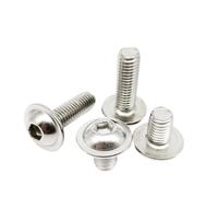 FALKIN Tornillos de cabeza redonda con zócalo hexagonal de acero inoxidable M2 M2.5 M3 M4 M5 M6 M8 304 con arandela integral(20mm,5pcs M8)
