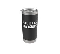 Fall In Love In A Mosh Pit Parodia Heavy Metal Retro Humor Vaso térmico de acero inoxidable de doble pared