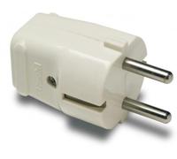 Famatel 1103 - Clavija con toma tierra lateral 16a-250v blanco