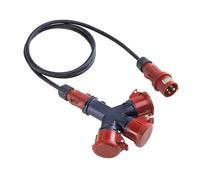 FAMATEL 31043 - Adaptador industrial 3salidas 5P+T 32A 400V IP44