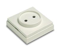 Famatel 5024-B - Base superficie sin toma tierra 10a 250v blanco nieve