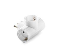 FAMATEL - Adaptador triple | Schuko TT | Lateral | 16A-250V