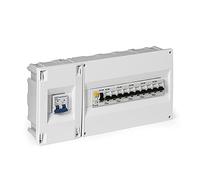 FAMATEL - Armario Vita empotrar | IP40 | ICP 32+14 elementos | Con protecciones eléctricas | 195 x 394 x 62 mm | Gris, blanco