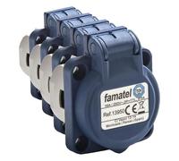 FAMATEL - Base empotrar IP54 | 2P+TTL | 16A | 250V | Azul (Paquete de 4)
