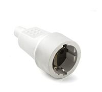 FAMATEL - Base móvil Schuko I TT I 16A I 250V I Goma PVC I Blanco