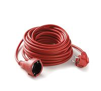 FAMATEL - Cable alargador | 25 metros | Corriente para exteriores | Protección infantil | Alta flexibilidad y resistencia | Con TT | 16A | 250V | Cable 3 x 1,5 | Rojo