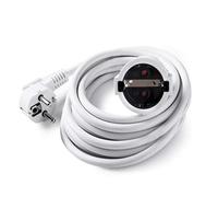 FAMATEL - Cable alargador blanco | 5 metros | Corriente para Exteriores | Protección Infantil | Blanco