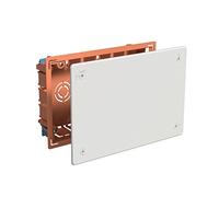 FAMATEL - Caja empotrar | Tapa con tornillos | Sin conos | 205x130x45 | Naranja