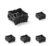 FAMATEL - Caja empotrar universal para mecanismos | IP30 | 66 x 66 mm | Unidad | Fácil montaje (Paquete de 5)