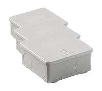 Famatel - Caja estanca IP55 | Tapa a presión | Sin conos | 100x100x45 | Gris (Paquete de 3)