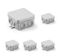 FAMATEL - Caja estanca Minibox IP55 | Tapa a presión | 75x75x39 | Gris (Paquete de 5)