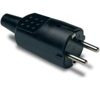 FAMATEL - Clavija 4,8mm I PVC goma I TT I 16A I 250V I Negro (Paquete de 5)