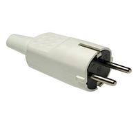 FAMATEL - Clavija goma IP44 | Goma termoplástica | TT | 16A | 250V | Blanco