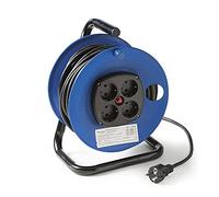 FAMATEL - Enrollacable 4 tomas | TT | 16A | 250V | 25 m | Cable 3 x 1,5 | Disyuntor