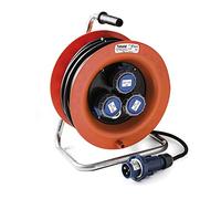 FAMATEL - Enrollacable IP67 3 tomas | Industrial | 2P+T | 16A | 250V Clavija industrial 2P+T 16A - 250V | Cable neopreno | 3 x 2,5 | Disyuntor