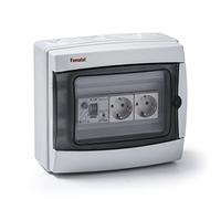 Famatel M260287 - Armario electrico superficie ip65 2 tomas con diferencial