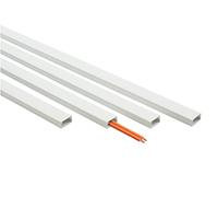 FAMATEL - Minicanal | 12 x12 mm | Fácil montaje | Tira de 2m | Gris, blanco