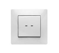 FAMATEL - Pulsador luminoso | Interruptor de empotrar | Serie Habitat 15 | Fácil instalación | Alta estanqueidad del producto | 10A | 250V | Blanco
