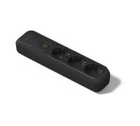 FAMATEL - Regleta 3 tomas | Enchufes con Interruptor de encendido | Sin Cable | Hasta 3680W | Protección Infantil | Orientación tomas a 45o | Evita consumos fantasma | Negro