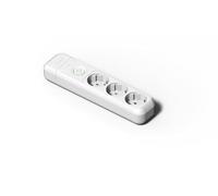 FAMATEL - Regleta de 3 tomas | Enchufes con Interruptor de encendido | Sin Cable | Hasta 3680W | 16A | 250V | Protección Infantil | Orientación tomas a 45o | Evita consumos fantasma | Blanco