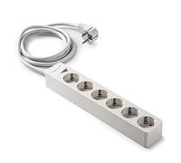 FAMATEL - Regleta de 6 Tomas | Enchufes con Interruptor de Encendido | con un Cable de 3 m | hasta 3680W | Protección Infantil | Orientación Tomas a 45o | Evita consumos Fantasma | Blanco