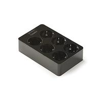 FAMATEL - Regleta de 6 tomas | Estructura cuadrada | Sin Cable | Hasta 3680W | 16A | 250V | Protección Infantil | Orientación tomas a 45o | Evita consumos fantasma | Negro