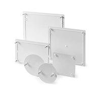 FAMATEL - Tapa de caja de empotrar | Con garras metálicas | 250x250 mm | Gris